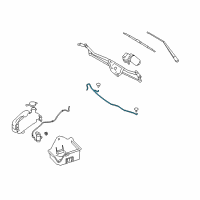 OEM Ford Washer Hose Diagram - 9L3Z-17A605-A