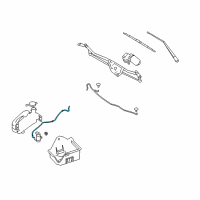 OEM 2012 Ford F-150 Washer Hose Diagram - 9L3Z-17K605-A