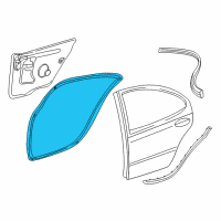 OEM 2004 Chrysler Concorde WEATHERSTRIP-Rear Door Diagram - WR35XXXAD