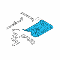 OEM Ford F-250 Super Duty Floor Pan Assembly Diagram - 7C3Z-2611000-A