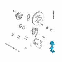 OEM Saturn Astra Bracket, Front Brake Caliper Diagram - 93179706