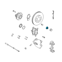 OEM 2016 Chevrolet Volt Axle Nut Diagram - 13208079