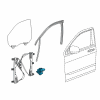 OEM 2021 Jeep Cherokee Front Door Window Regulator Motor Diagram - 68079283AB