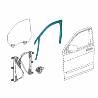 OEM 2020 Jeep Cherokee WEATHERST-Door Glass Diagram - 68442216AA