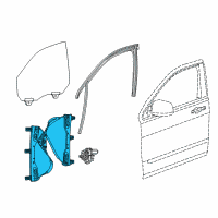 OEM 2014 Jeep Cherokee Front Door Window Regulator Right Diagram - 68227254AB