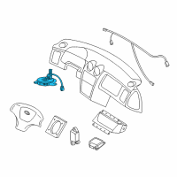 OEM Hyundai Tiburon Clock Spring Contact Assembly Diagram - 93490-2C000