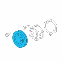 OEM 2009 Saturn Vue Pump Pulley Diagram - 12611587