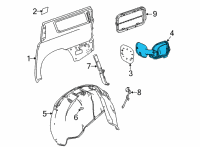 OEM GMC Yukon XL Fuel Pocket Diagram - 84831036