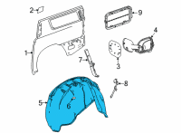 OEM GMC Yukon XL Wheelhouse Liner Diagram - 84856837