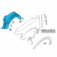 OEM 2012 Nissan Titan Protector-Front Fender, RH Diagram - 63830-ZR00A