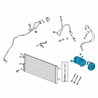 OEM 2022 Ford F-250 Super Duty Compressor Assembly Diagram - LC3Z-19703-C