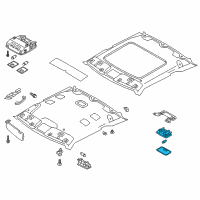 OEM 2014 Hyundai Veloster Map Lamp Assembly Diagram - 92850-1R000-8M