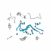 OEM 2003 Infiniti FX35 Power Steering Hose & Tube Set Diagram - 49710-CG100