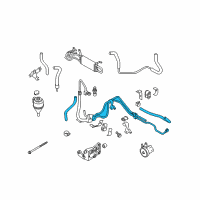 OEM 2003 Infiniti FX45 Power Steering Return Hose Assembly Diagram - 49721-CG200