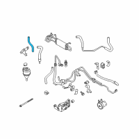 OEM 2008 Infiniti FX35 Power Steering Suction Hose Assembly Diagram - 49717-CG010