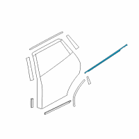 OEM 2014 Nissan Rogue Select MOULDING - Rear Door Outside, RH Diagram - 82820-JM70A