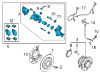 OEM 2020 Hyundai Sonata Brake Assembly-RR Wheel, LH Diagram - 58210-L1050