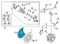 OEM Kia K5 Rear Dust Cover Right Diagram - 58245L1000