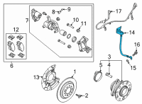 OEM Kia K5 Rear Wheel Hose Left Diagram - 58737L1100