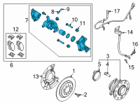 OEM 2022 Hyundai Sonata CALIPER Kit-RR Brake, LH Diagram - 58310-L1A05