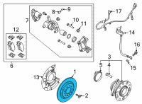 OEM 2022 Hyundai Sonata Disc-Rear Brake Diagram - 58411-L0200