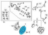 OEM 2020 Hyundai Sonata Disc-Rear Brake Diagram - 58411-L0200