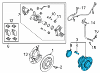 OEM 2021 Hyundai Sonata Rear Wheel Hub And Bearing Assembly Diagram - 52730-L1000