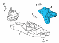 OEM 2020 Cadillac CT5 Mount Bracket Diagram - 23411883