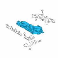 OEM Hyundai Accent Exhaust Manifold Catalytic Assembly Diagram - 28510-2BEF1