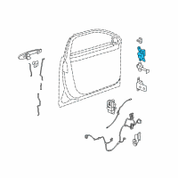 OEM 2010 Buick Lucerne Upper Hinge Diagram - 15826972