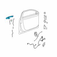 OEM 2011 Buick Lucerne Handle, Outside Diagram - 15936038