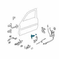 OEM 1998 Acura RL Cylinder, Passenger Side Door Diagram - 72145-SZ3-305