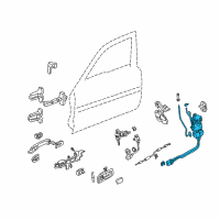 OEM 1999 Acura RL Lock Assembly, Left Front Door Power Diagram - 72150-SZ3-023