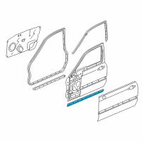 OEM Acura RL Seal, Front Door Sill (Lower) Diagram - 72435-SZ3-003