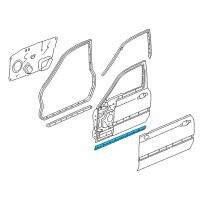 OEM 2000 Acura RL Seal, Front Door Sill (Lower) Diagram - 72435-SZ3-003