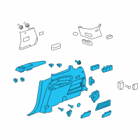 OEM GMC Acadia Limited Quarter Trim Panel Diagram - 23389769