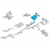 OEM 2021 Kia Stinger Rear Muffler Assembly, Right Diagram - 28711J5010