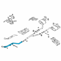 OEM 2021 Kia Stinger Front Muffler Assembly Diagram - 28610J5000