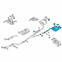 OEM Kia Stinger Rear Muffler Assembly, Left Diagram - 28710J5010