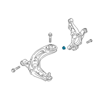 OEM 2020 Toyota Yaris Knuckle Nut Diagram - 90118-WB599
