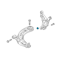 OEM 2019 Toyota Yaris Knuckle Nut Diagram - 90118-WB599