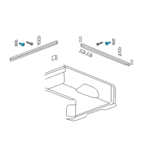 OEM GMC Stop-Cargo Carrier Pick Up Box Rail Adjuster Diagram - 15841481