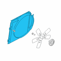 OEM 2001 Dodge Durango SHROUD-Fan Diagram - 5015533AB