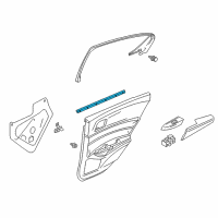 OEM 2014 Acura ILX Weatherstrip, Rear Door (Inner) Diagram - 72835-TX6-A01