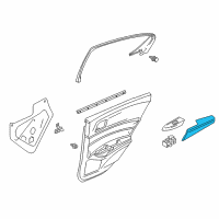 OEM Acura ILX Armrest Assembly, Right Rear Door Lining (Sandstorm) Diagram - 83702-TX6-A01ZA