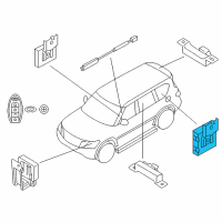 OEM 2012 Infiniti QX56 Keyless Controller Assembly Diagram - 28595-1LP1A