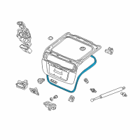 OEM 2014 Honda Insight Weatherstrip, Tailgate Diagram - 74440-TM8-A01