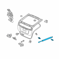 OEM 2012 Honda Insight Stay Set, Passenger Side Tailgate Open (Coo) Diagram - 04741-TM8-A50