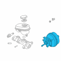 OEM 2004 Pontiac Grand Prix Power Brake Booster ASSEMBLY Diagram - 15236237