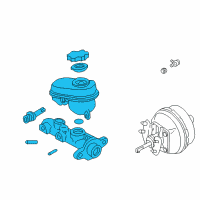 OEM 2005 Chevrolet Impala Cylinder Asm, Brake Master Diagram - 19209261